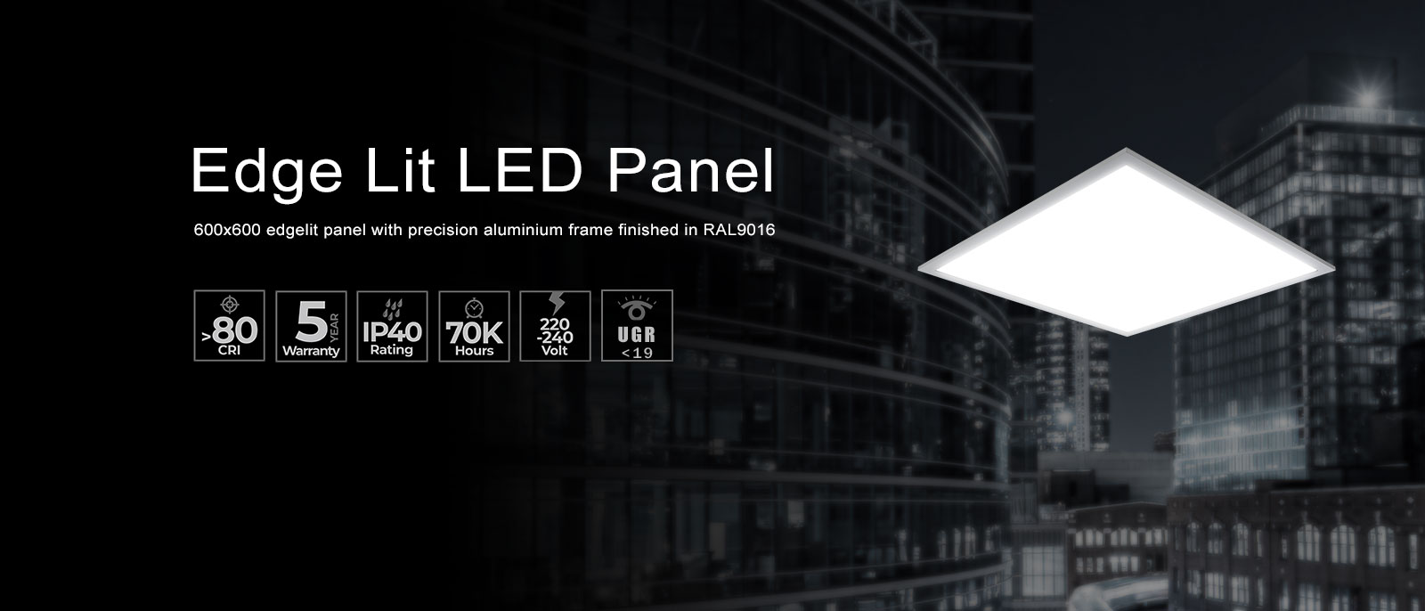 Edge lit led panel