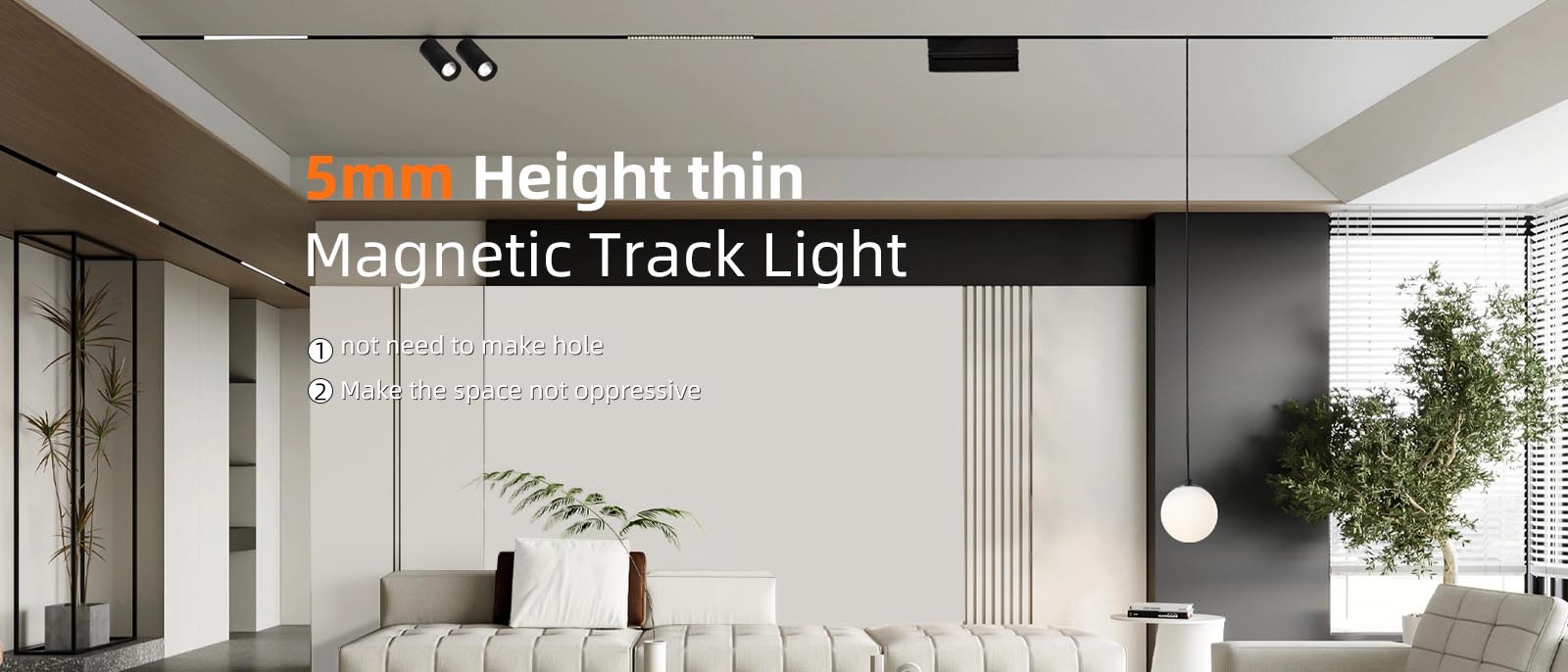 Ultra Thin Magnetic track light
